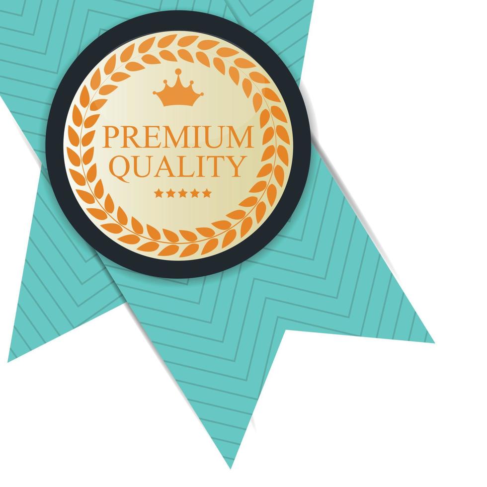 Gold Premium Quality Label Vector Illustration