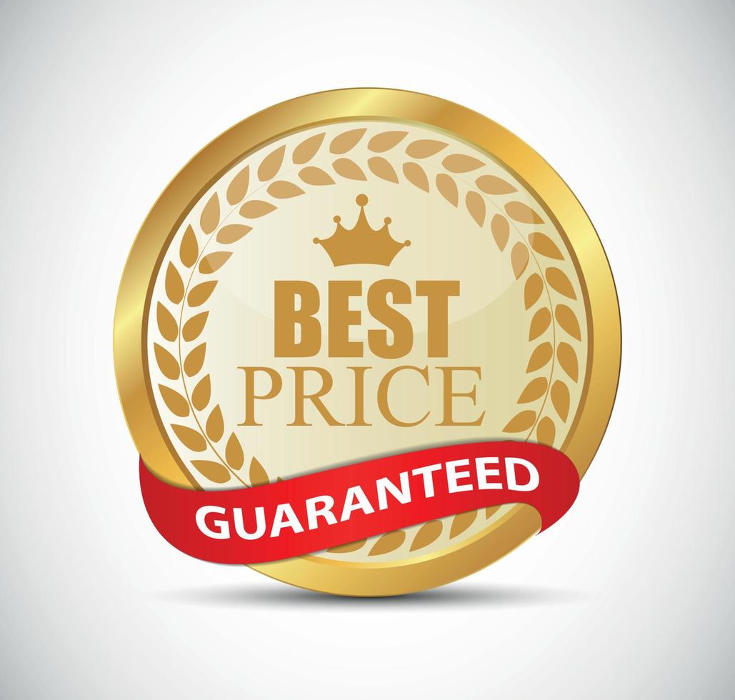 Best Price Golden Label Illustration vector