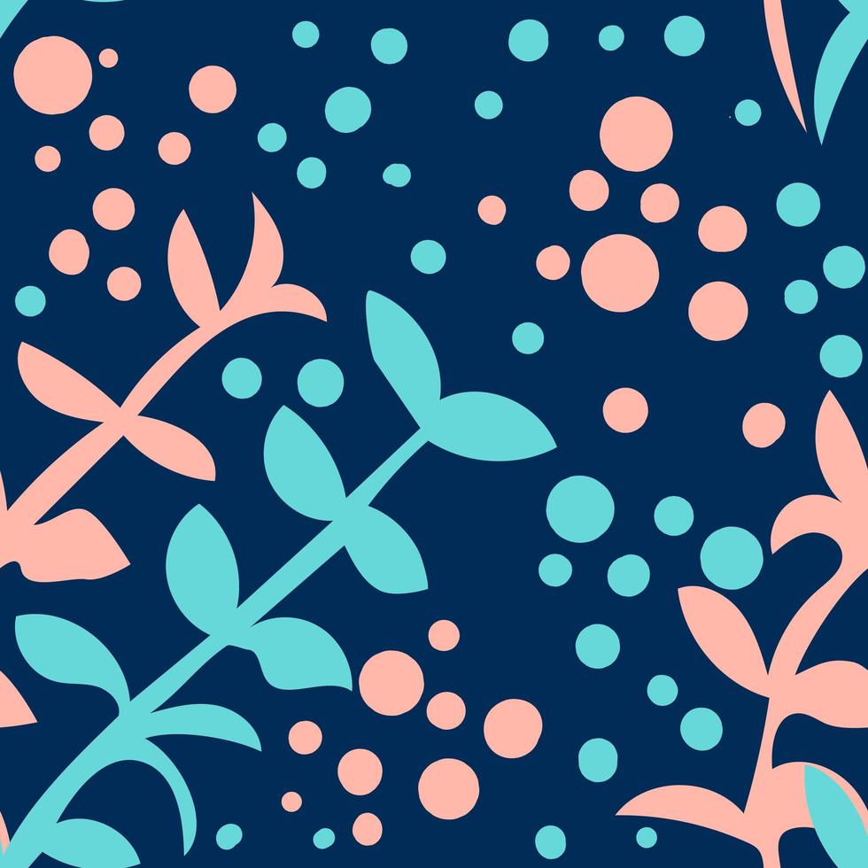 Vector seamless artistic bright tropical pattern with floral background print