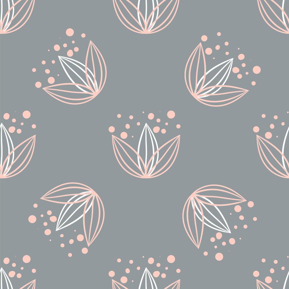 Seamless repeating pattern with floral elements in pastel colors vector
