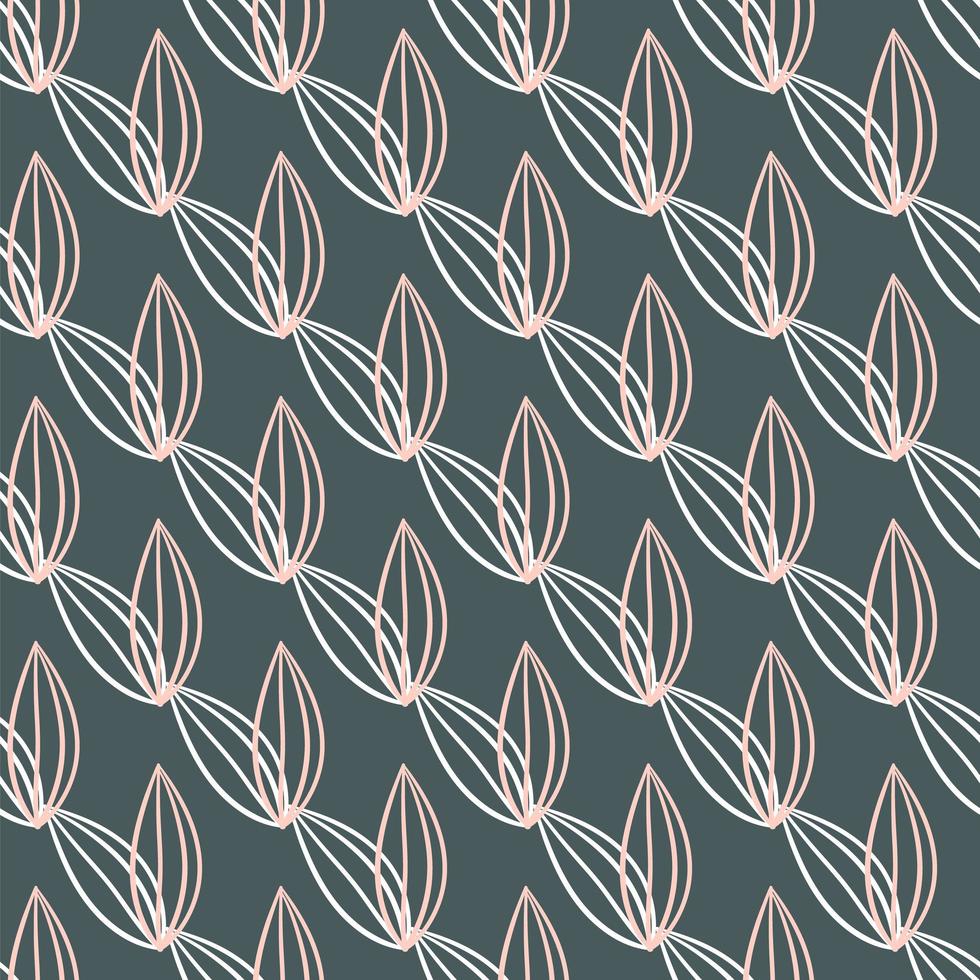 Seamless repeating pattern with floral elements in pastel colors vector