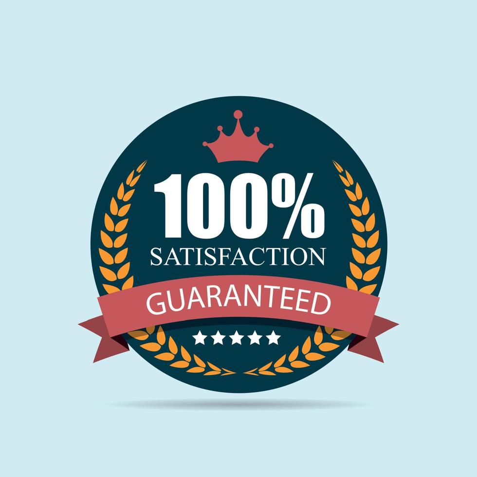 100  Satisfaction Label Vector Illustration