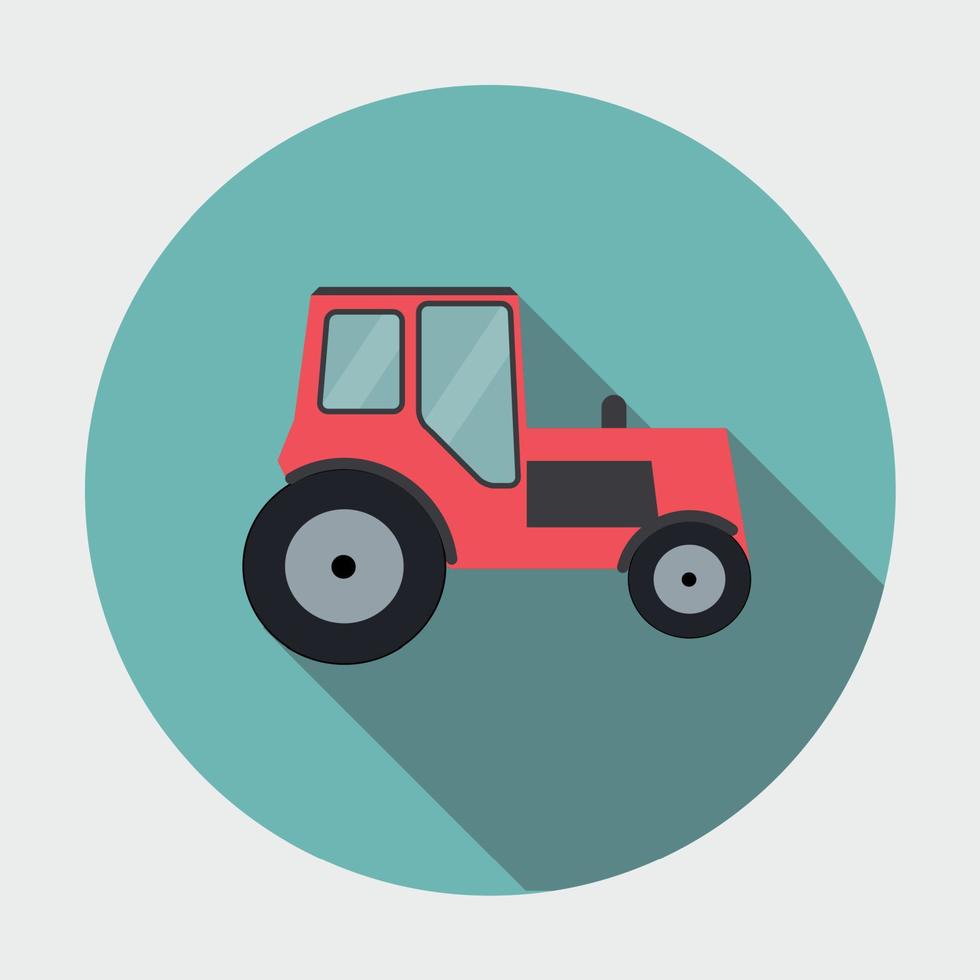 Ilustración de vector de tractor ftat