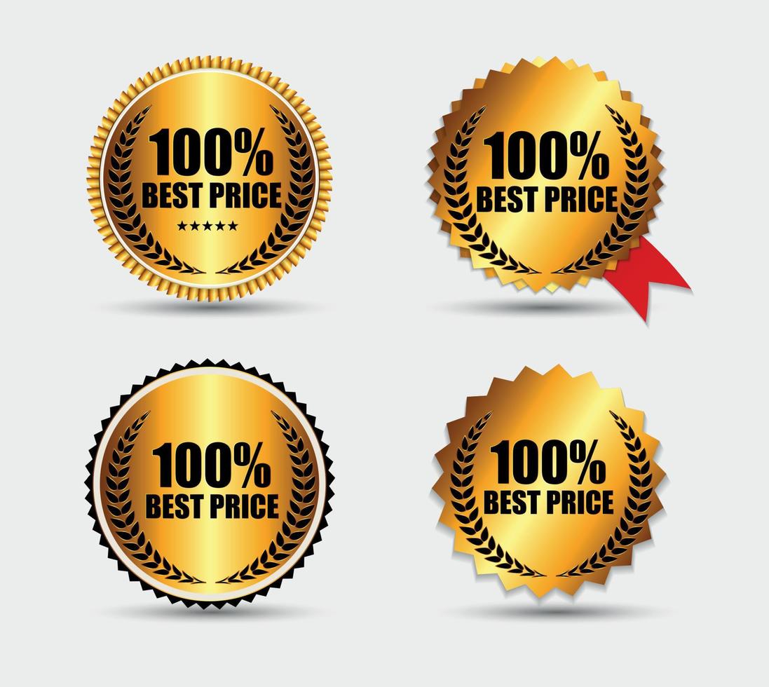 100  Best Price Label Set Vector Illustration