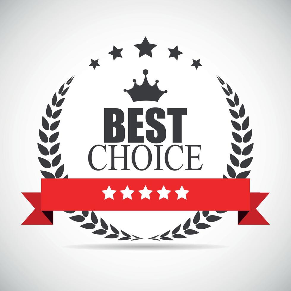 Best Choice Label Vector Illustration