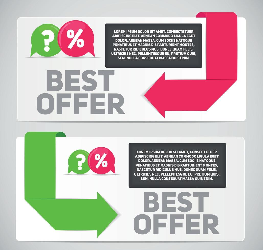 Best Offer Sale Banner with Place for Your Text. Vector Illustration