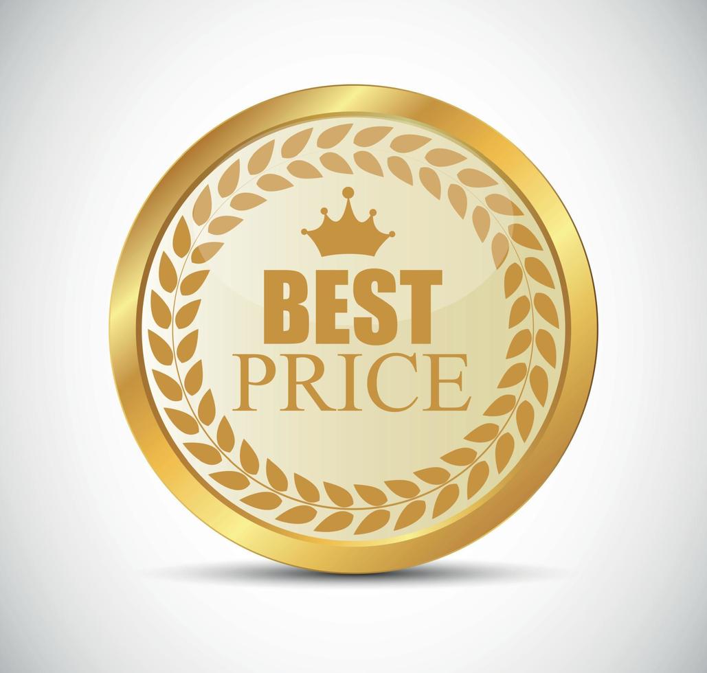 Best Price Golden Label Illustration vector