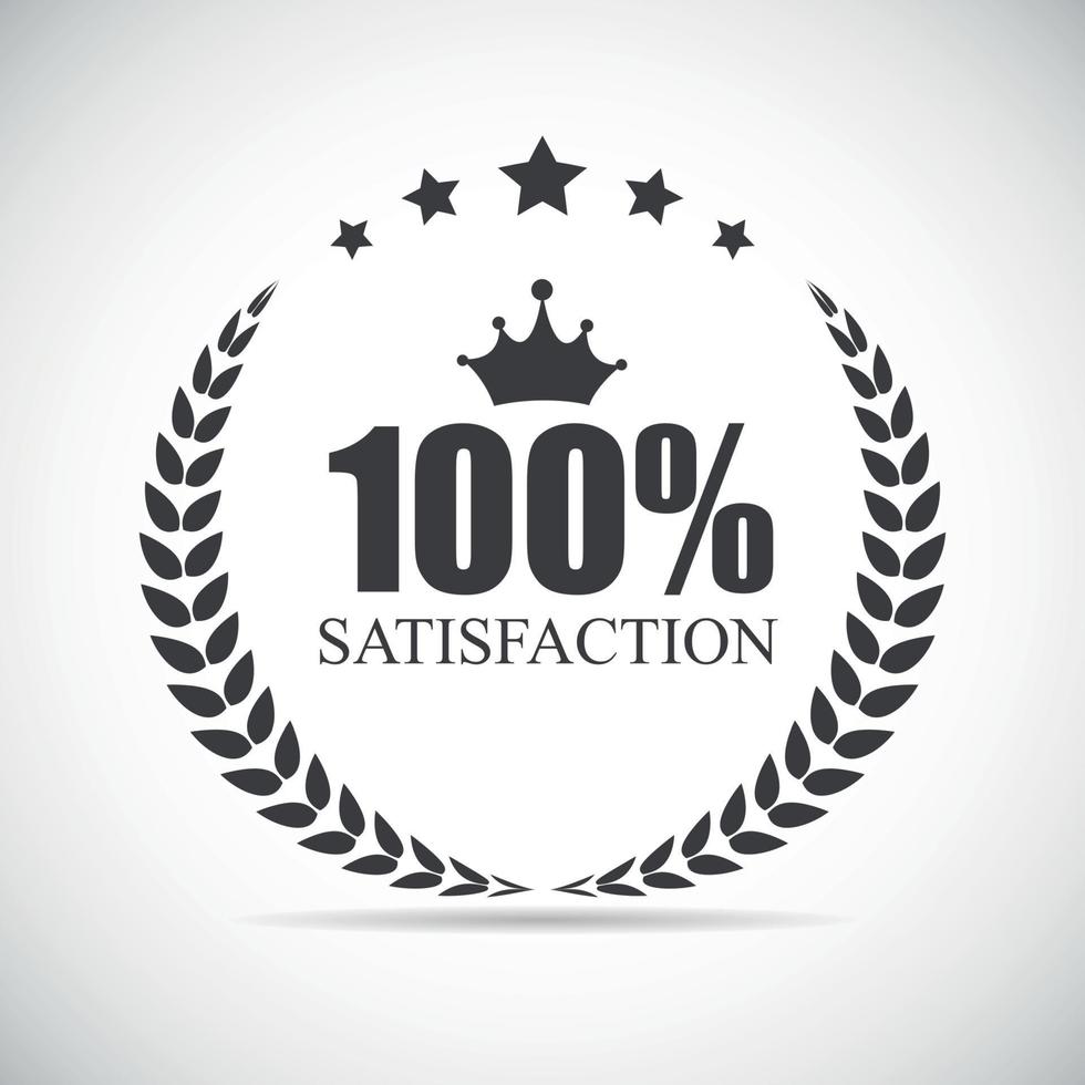 100  Satisfaction Label Vector Illustration