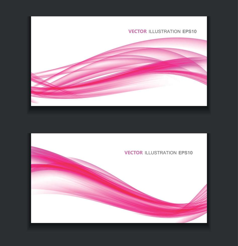 Abstract Colored Wave Card Background. Vector Illustration