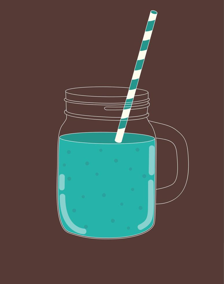 Fresh Smoothie. Healthy Food. Vector Illustration