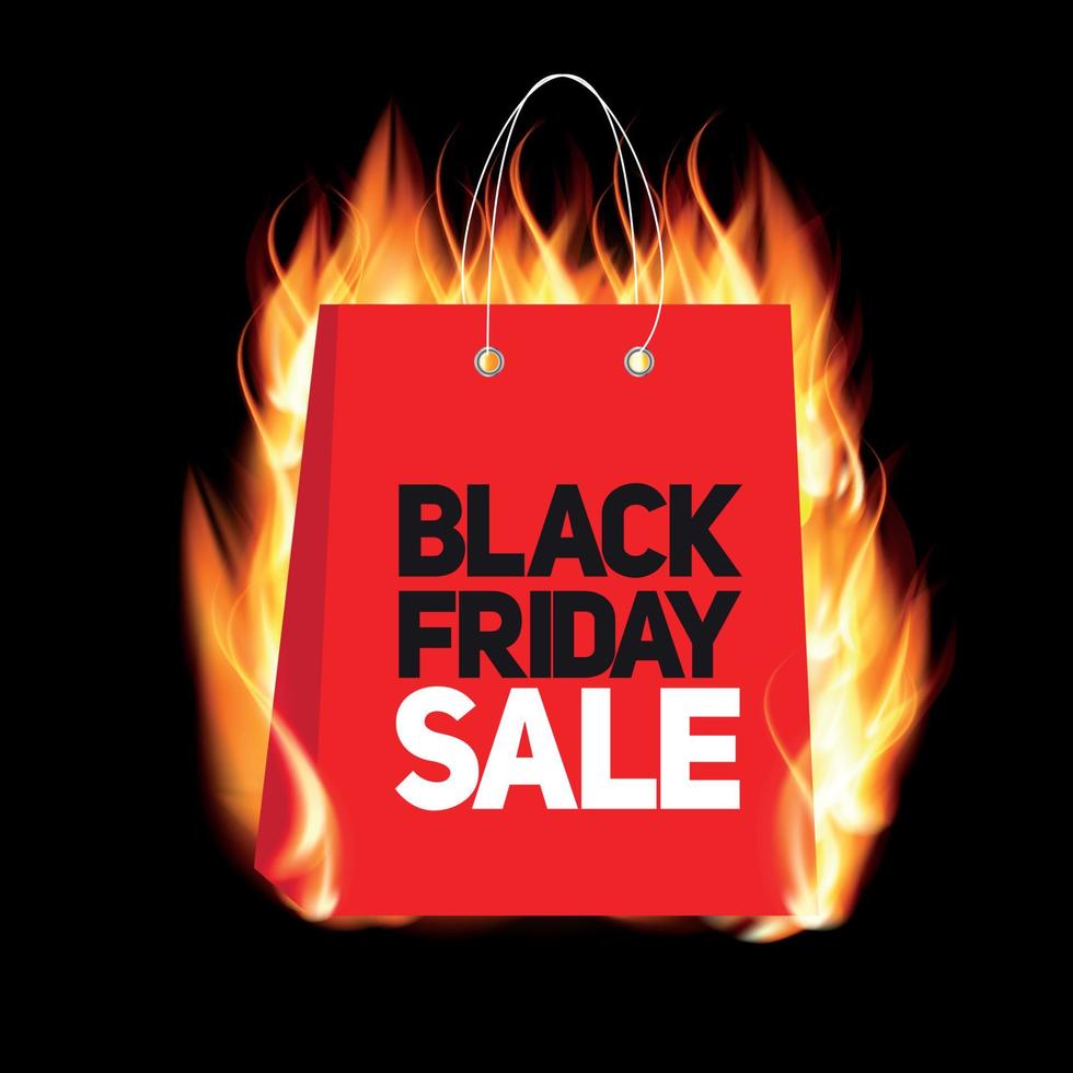 Black Friday Sale Label Vector Illustration