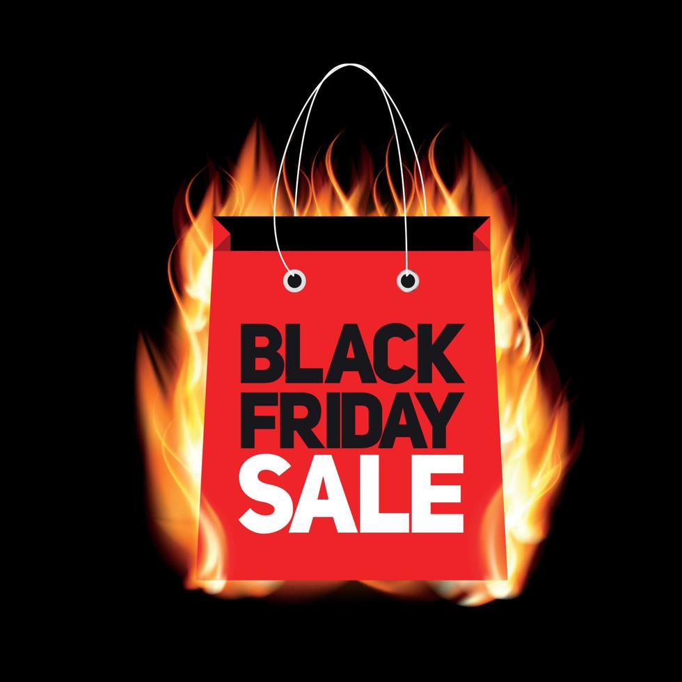 Black Friday Sale Label Vector Illustration