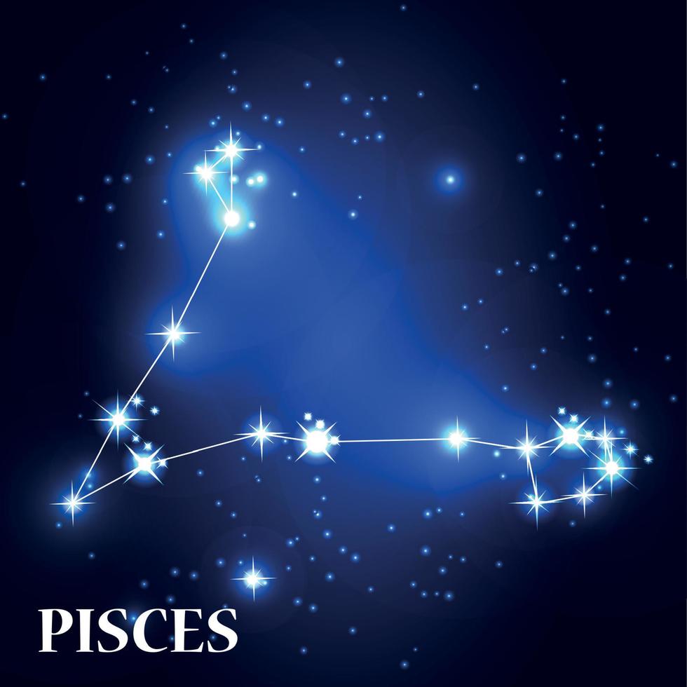 Symbol Pisces Zodiac Sign. Vector Illustration.