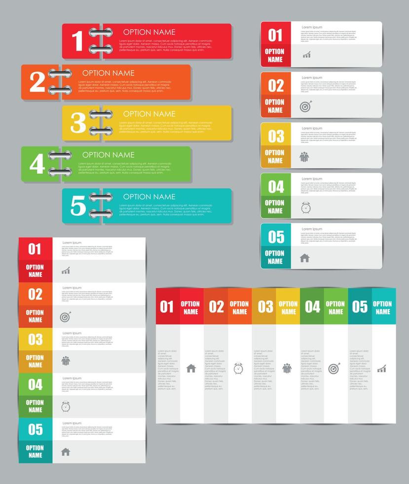 elementos de diseño infográfico para su ilustración de vector de negocio.