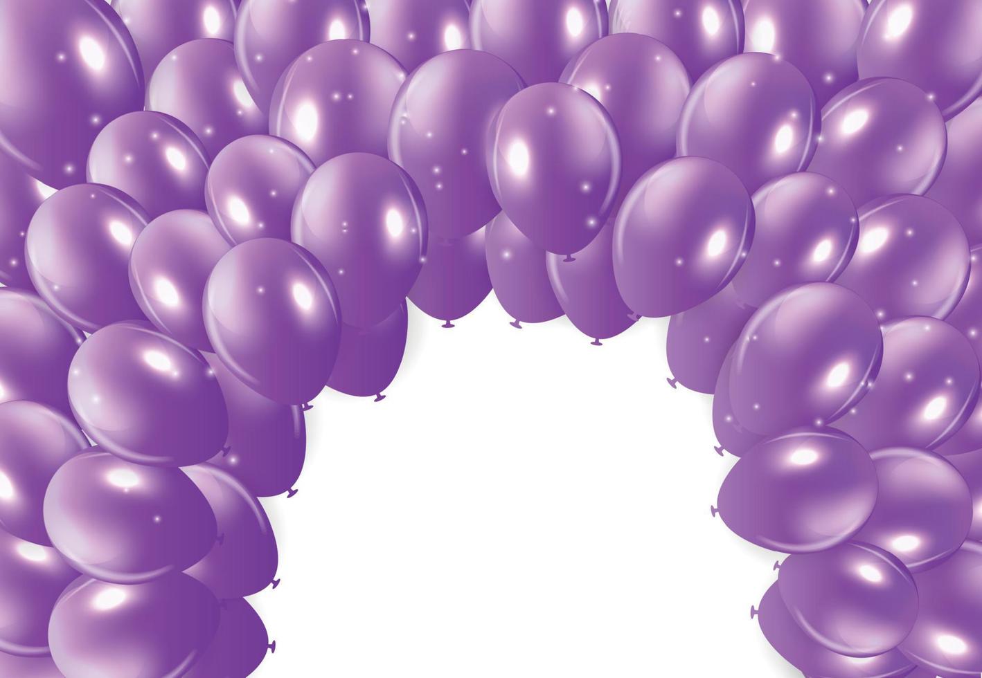 Glossy Balloons Background Vector Illustration