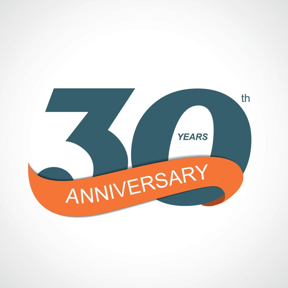 Ilustración de vector de plantilla logo 30 aniversario