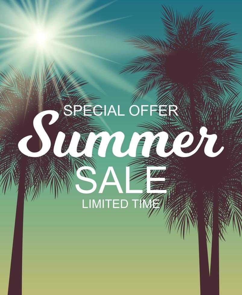 Summer Sale Background Vector Illustration