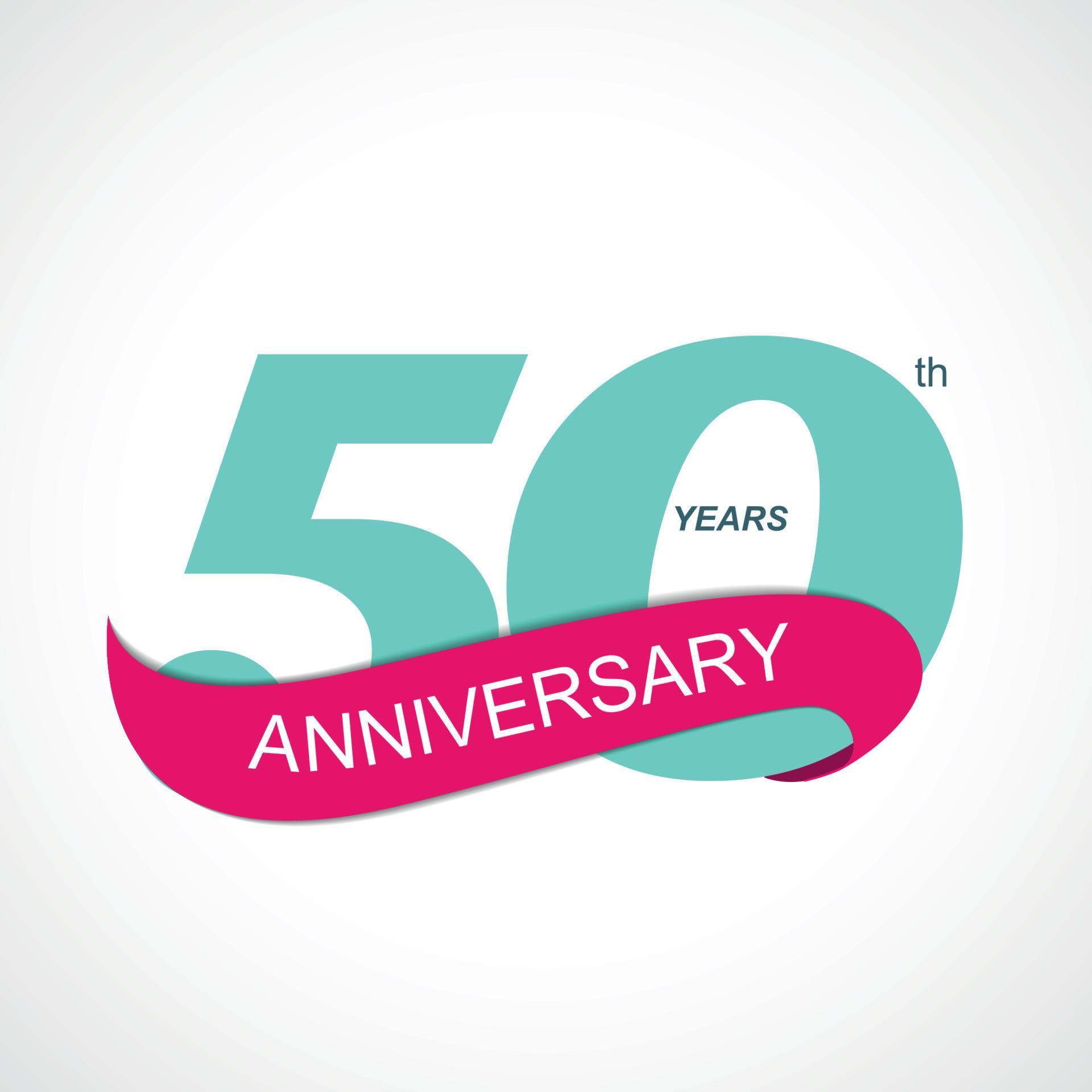 Template Logo 50th Anniversary Vector Illustration 4546576 Vector Art ...