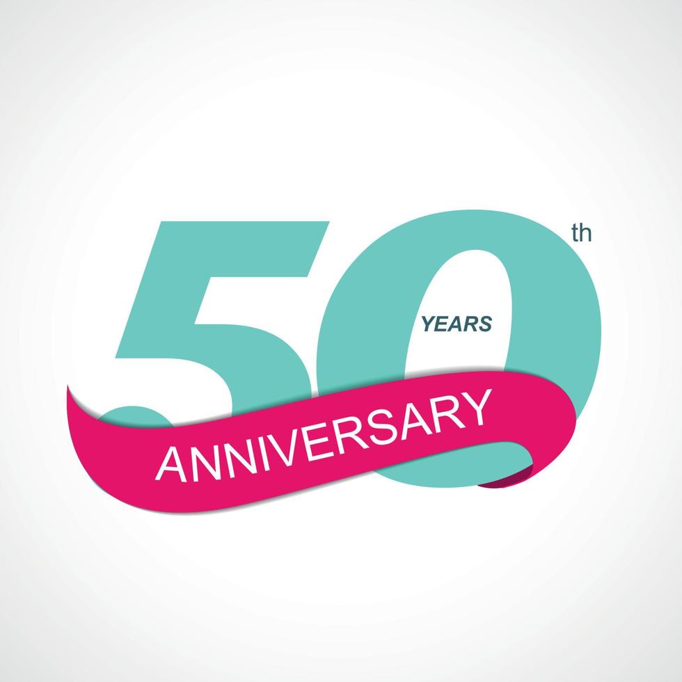 plantilla logo 50 aniversario ilustración vectorial vector