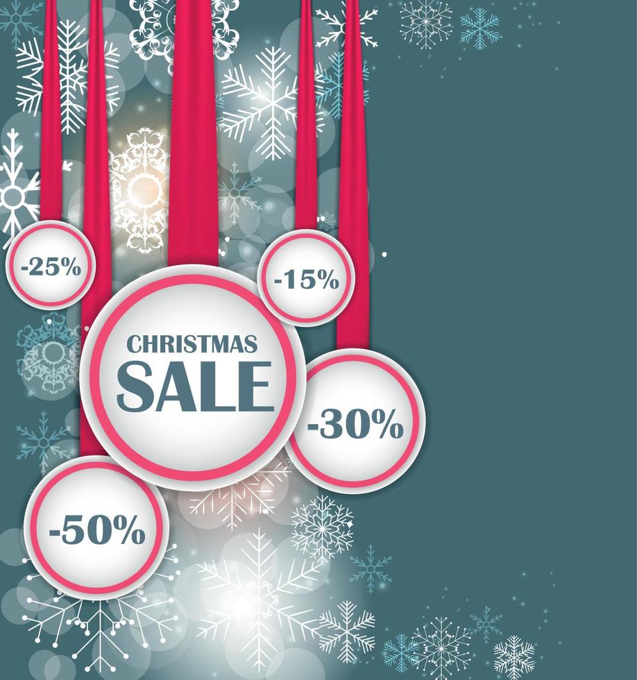 Christmas SALE Concept  Background Vector Illustration