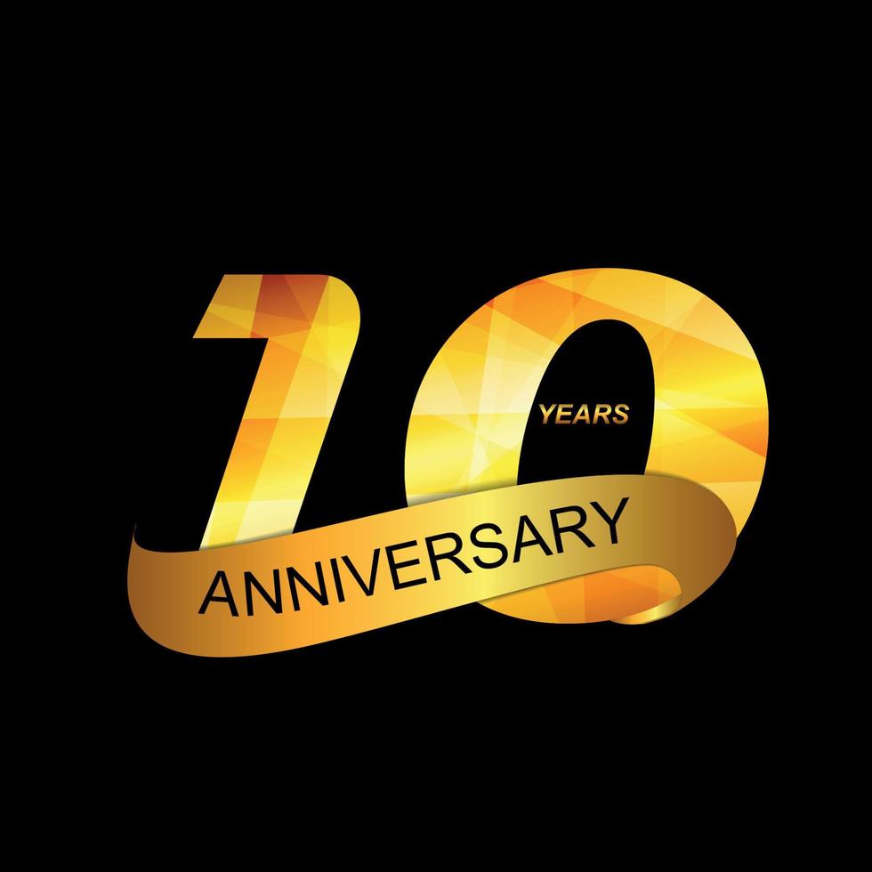 Template Logo 10th Anniversary Vector Illustration