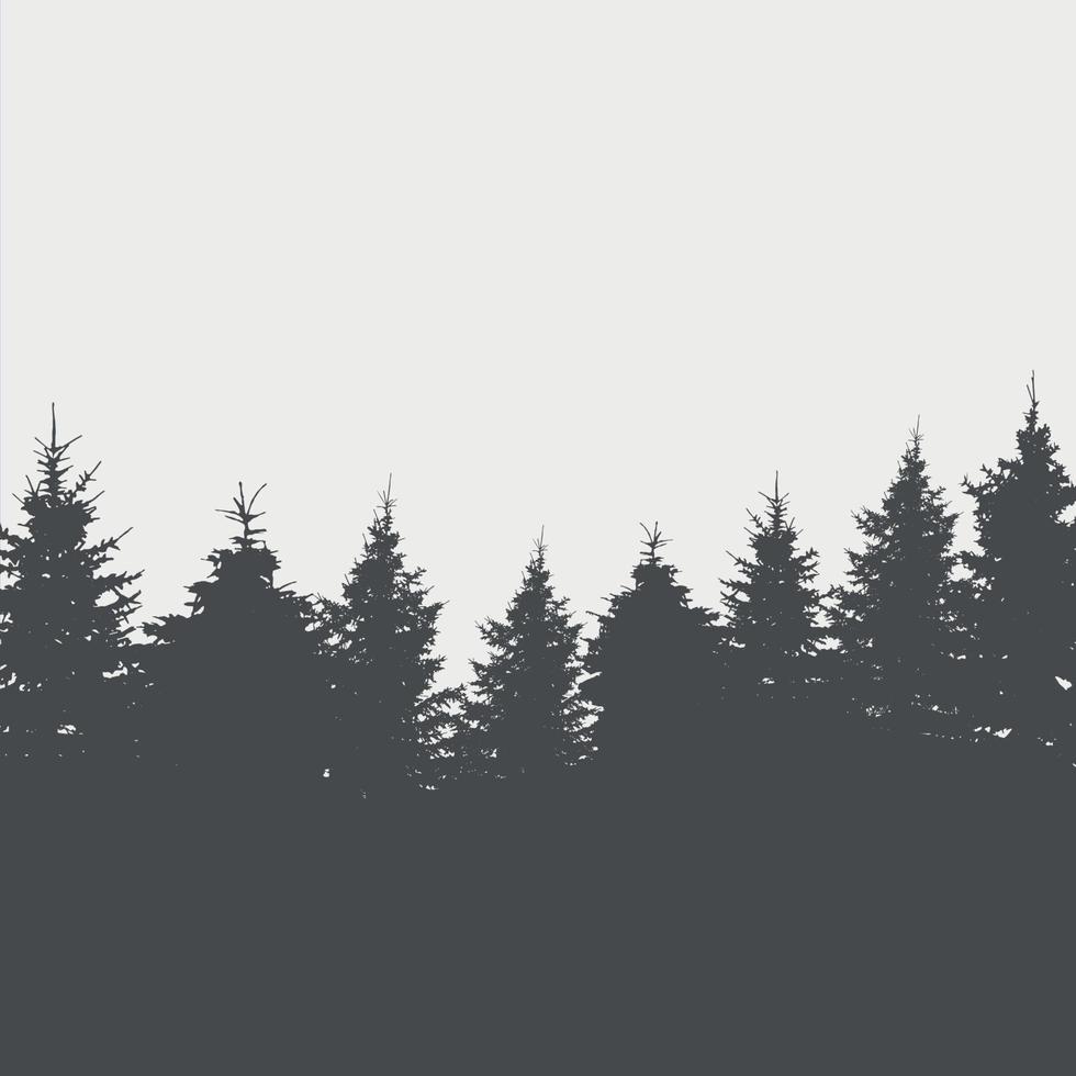 Image of Nature. Tree Silhouette. Vector Illustration
