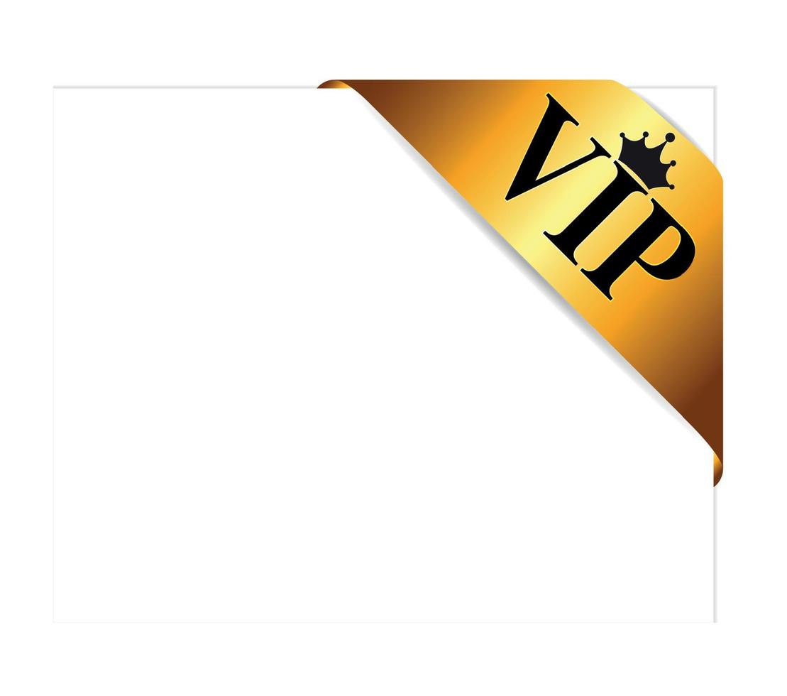 vip ribon en la ilustración de vector de tarjeta