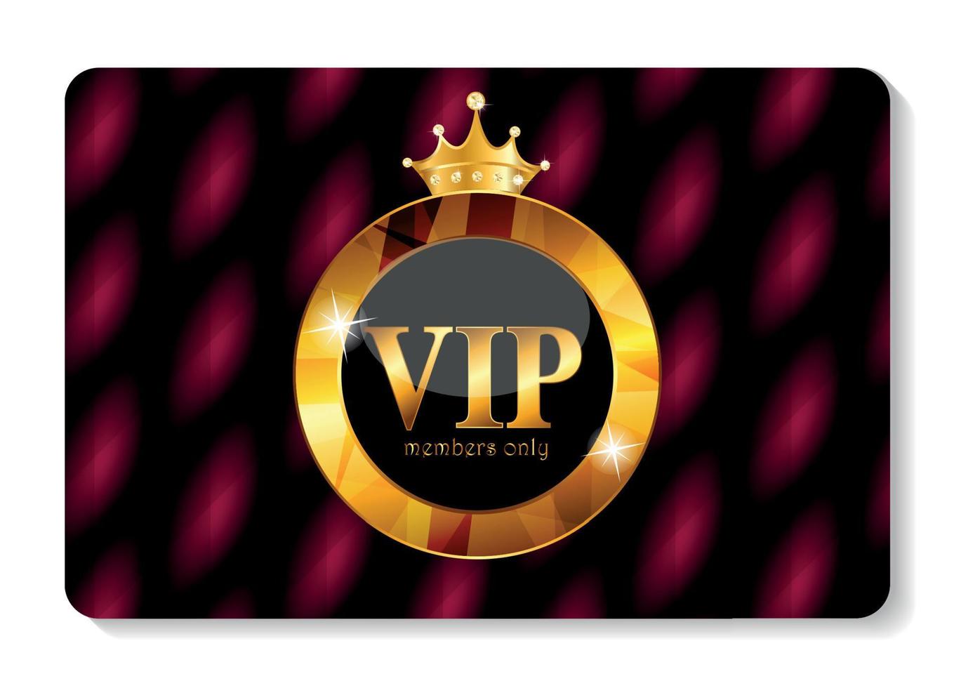 Ilustración de vector de tarjeta de miembros vip