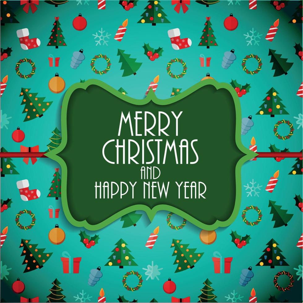 Abstract Christmas and New Year Background. Vector Illustration