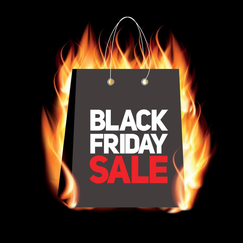 Black Friday Sale Label Vector Illustration