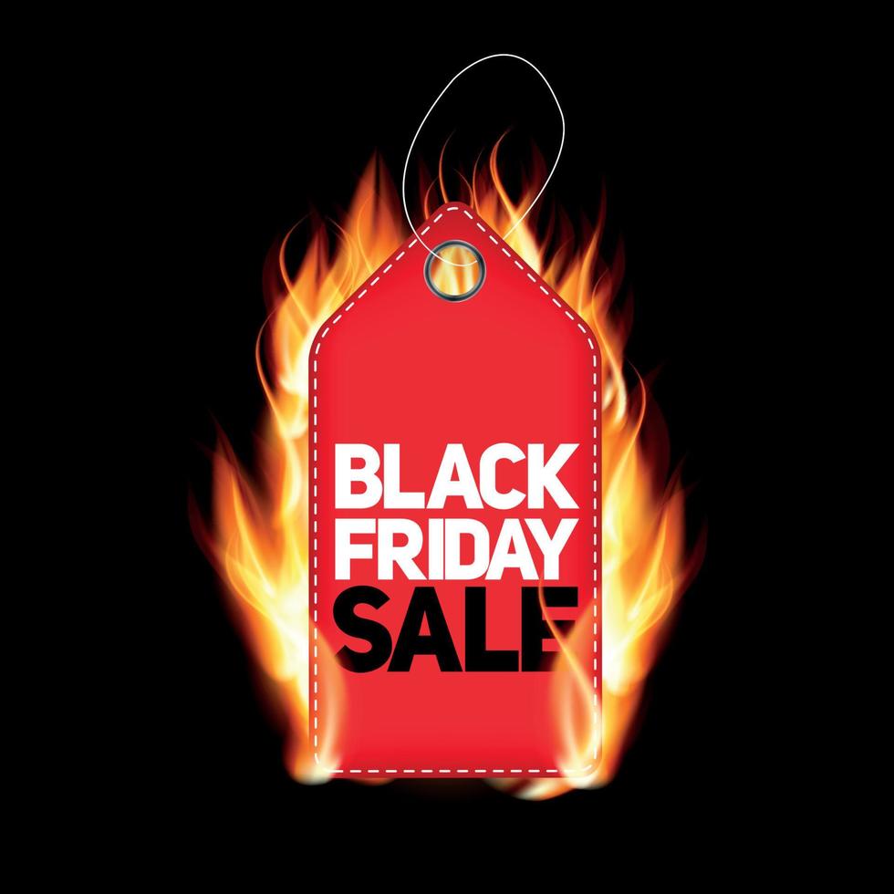 Black Friday Sale Label Vector Illustration