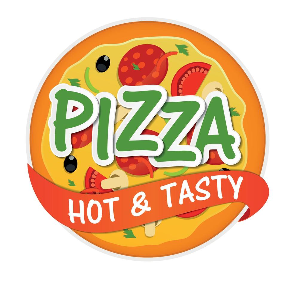 Pizza Icon Menu Template Vector Illustration