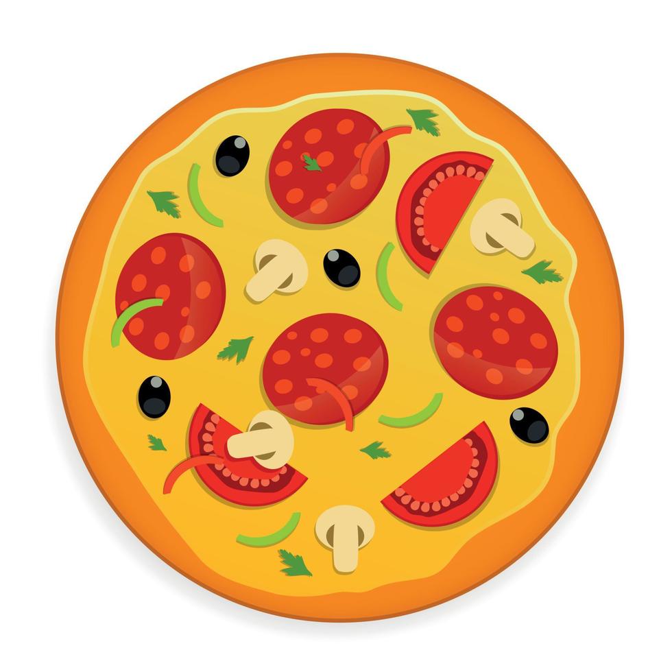 Pizza Icon Vector Illustration