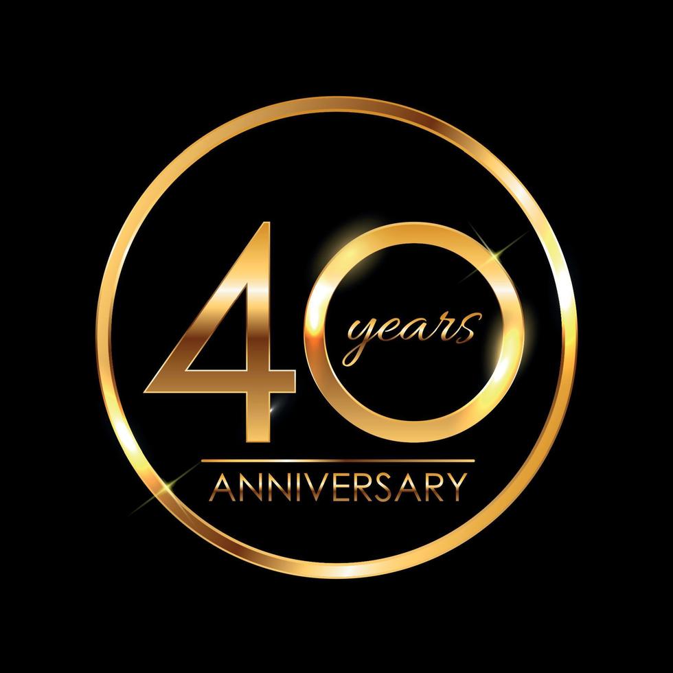 Template Logo 40 Years Anniversary Vector Illustration