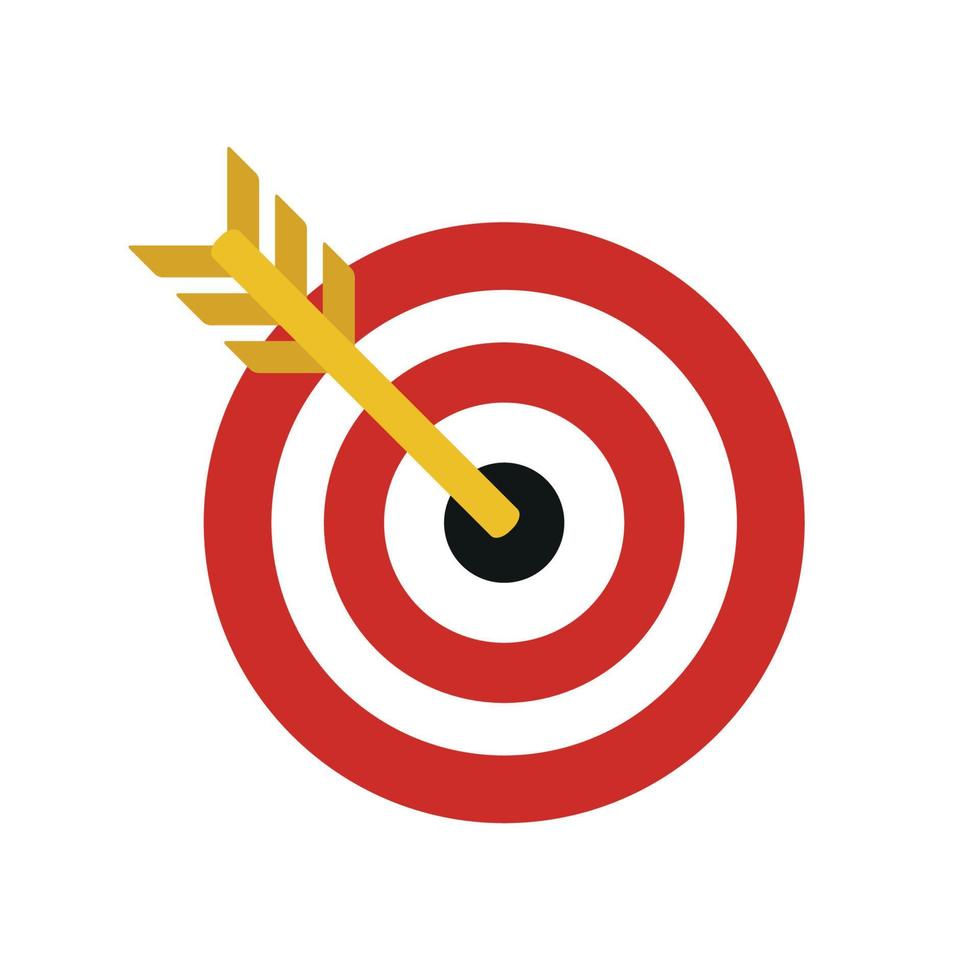 Target Flat Concept Icon Vector Illustration. Target Icon Image. Target Icon Sign.