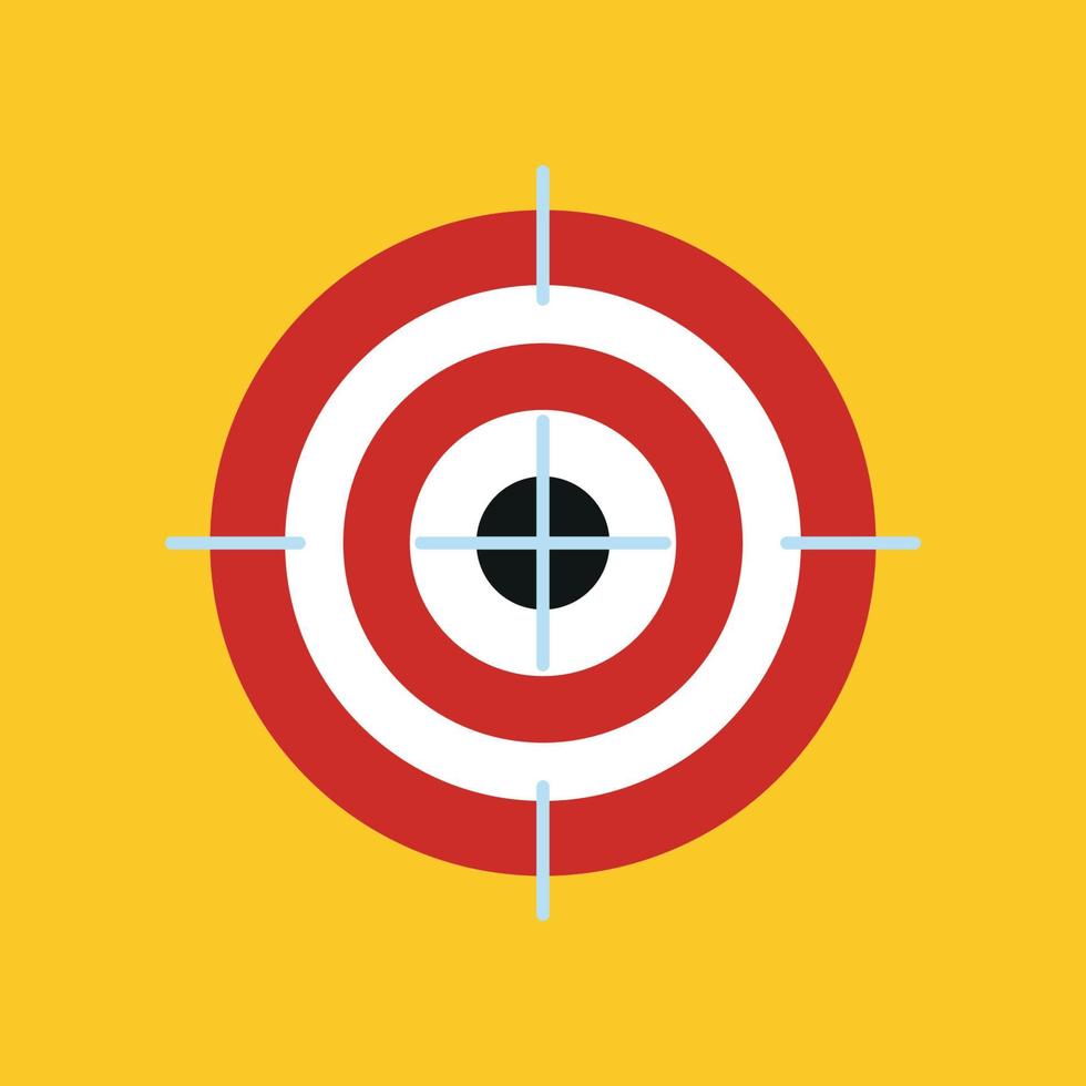 Target Flat Concept Icon Vector Illustration. Target Icon Image. Target Icon Sign.