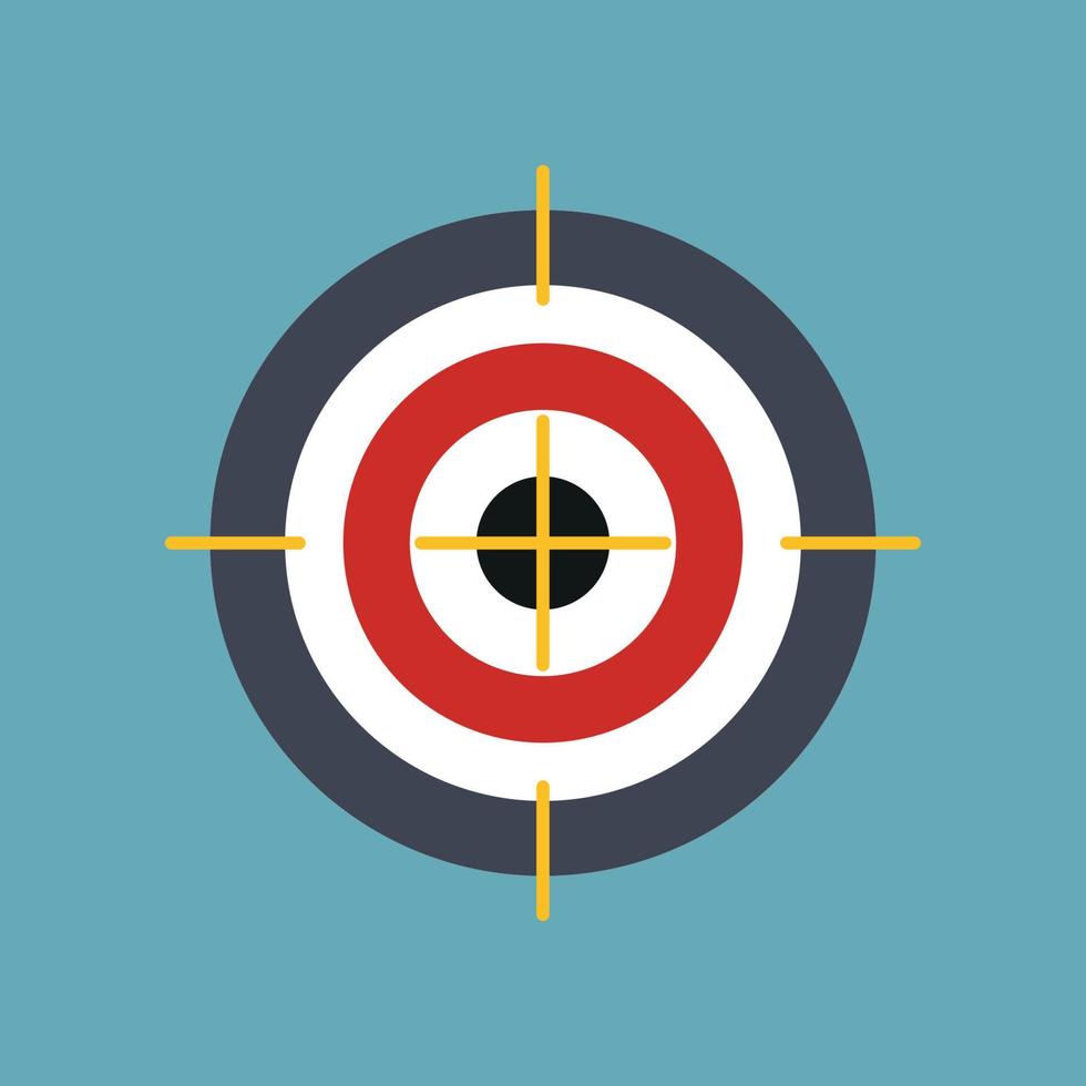 Target Flat Concept Icon Vector Illustration. Target Icon Image. Target Icon Sign.