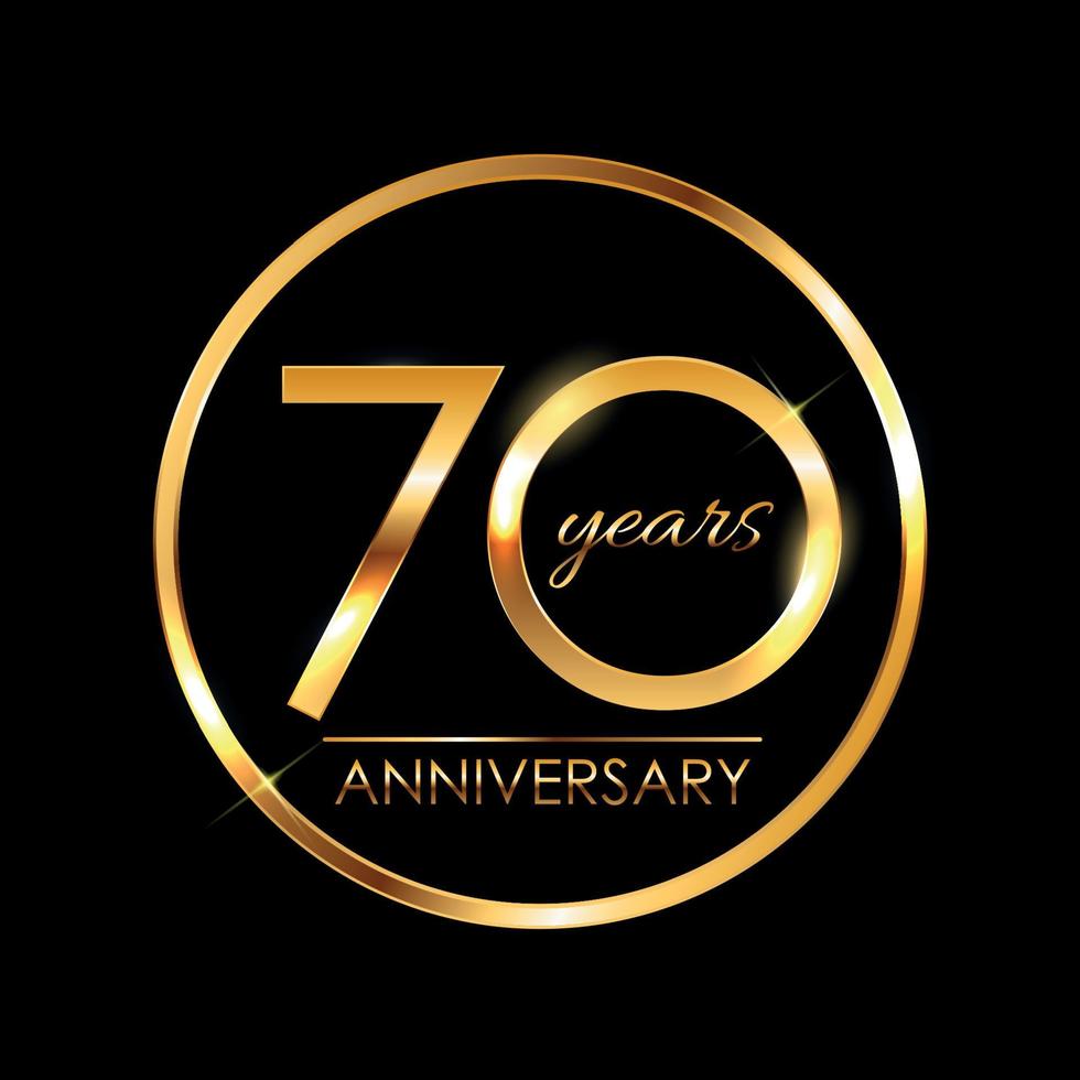 Template Logo 70 Years Anniversary Vector Illustration