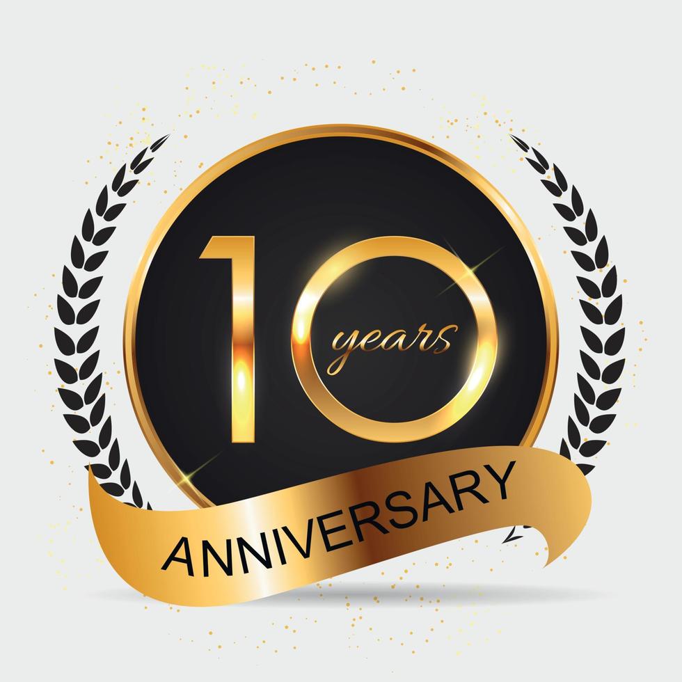 Template 10 Years Anniversary Vector Illustration