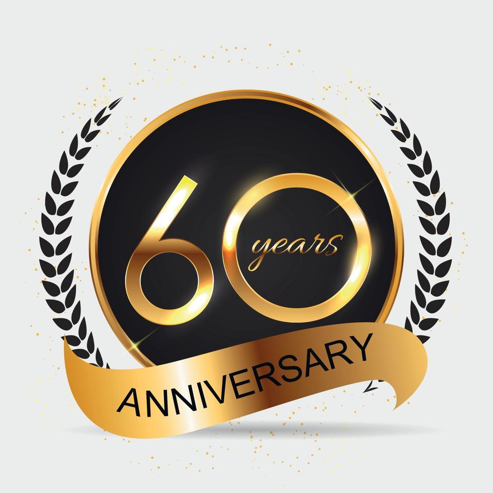 Template Logo 60 Years Anniversary Vector Illustration