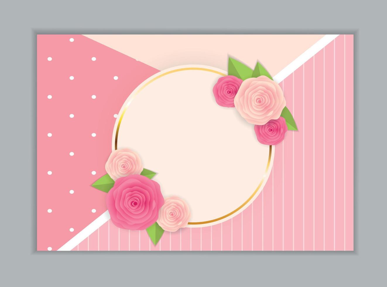 Greeting Card Blank Template Vector Illustration