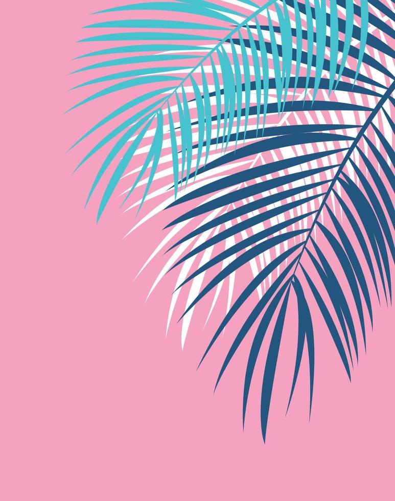 Palm Leaf Vector Background Illustration