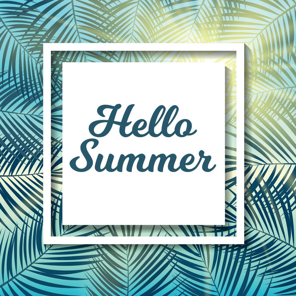 Say Hello to Summer Natural Background Vector Illustration