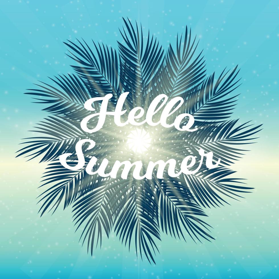 Say Hello to Summer Natural Background Vector Illustration