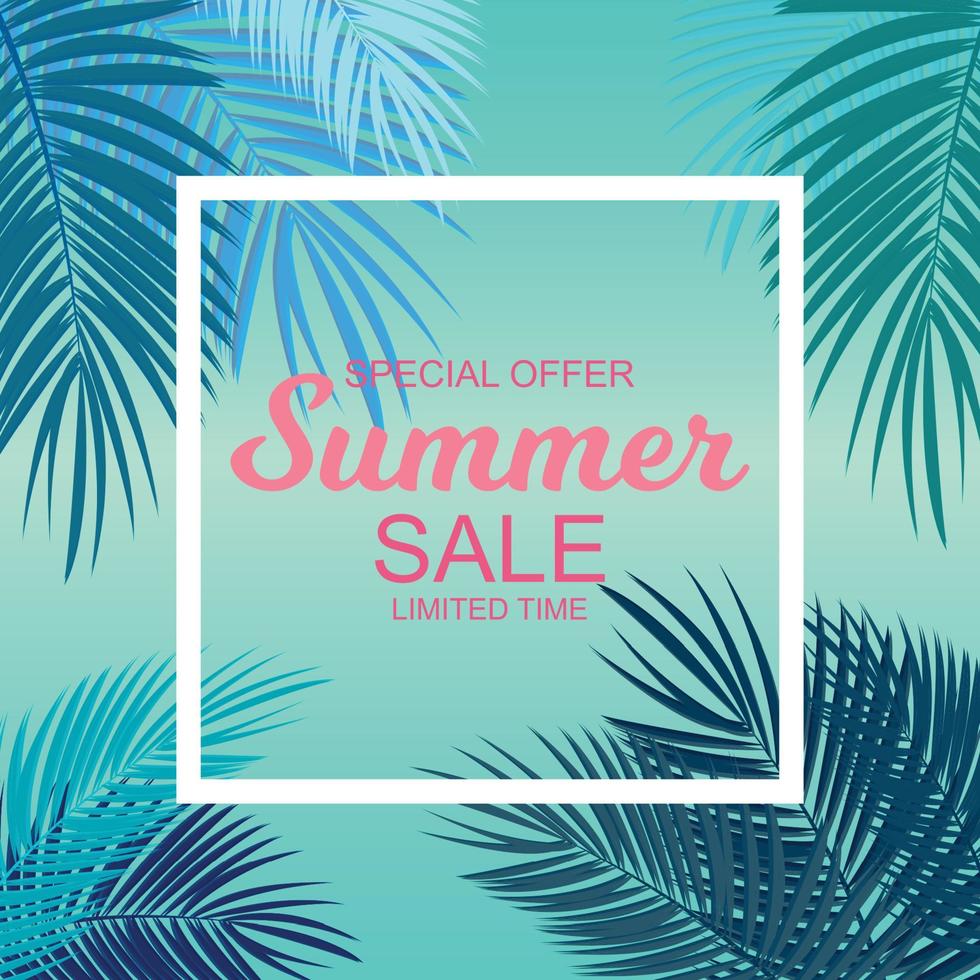 Summer Sale Background Vector Illustration