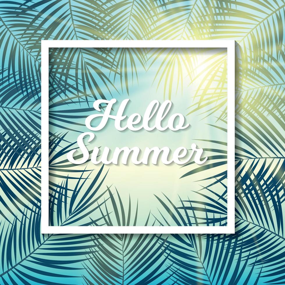 Say Hello to Summer Natural Background Vector Illustration