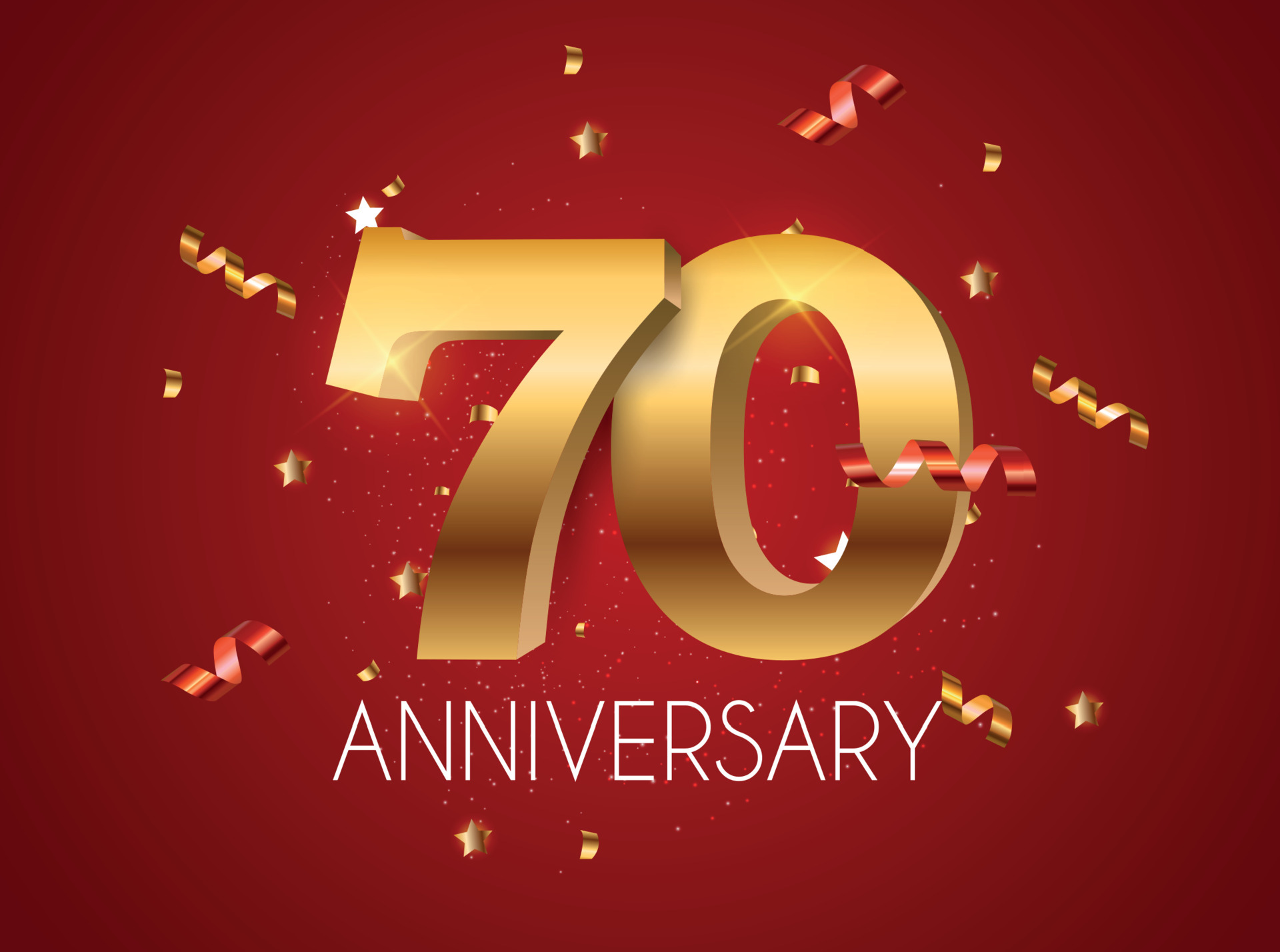 70 Year Anniversary Vector Template Design Illustration Royalty Free SVG,  Cliparts, Vectors, and Stock Illustration. Image 120045102.