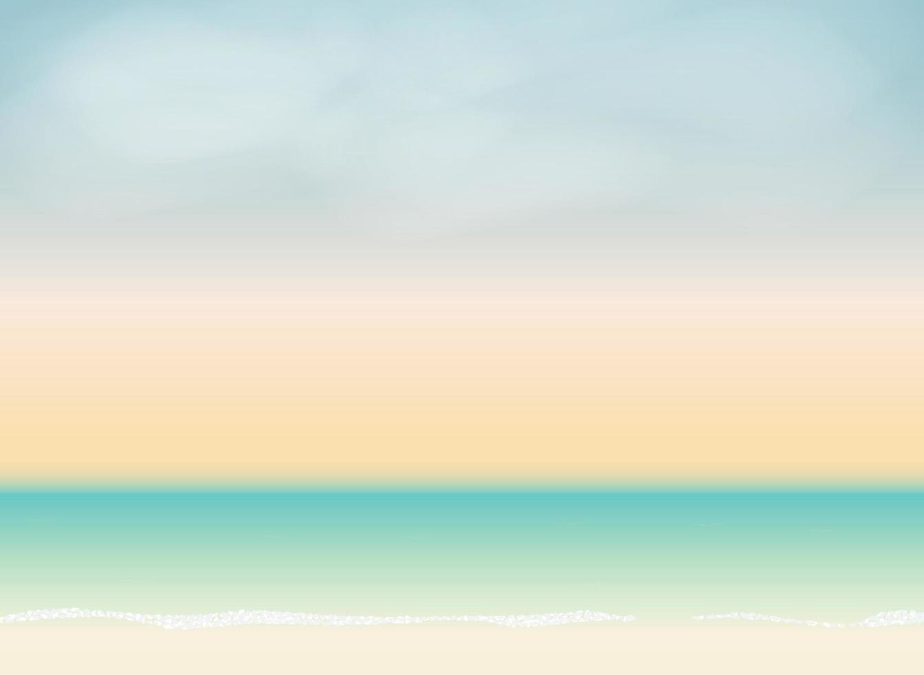 Fondo de horario de verano. Ilustración de vector de playa soleada