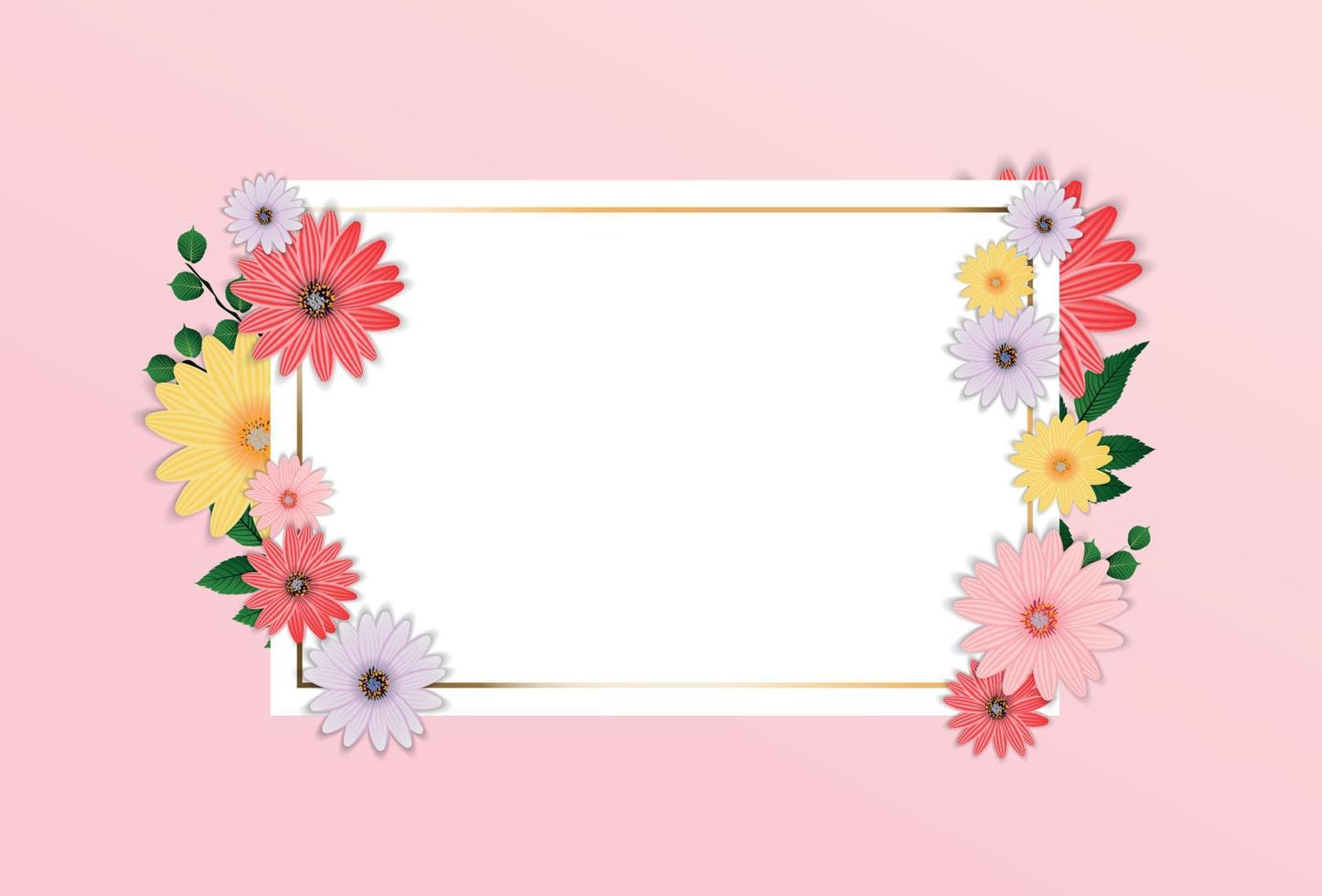 Abstract Flower Background Template. Vector Illustration