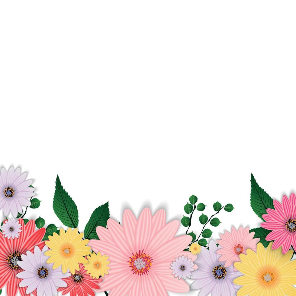Abstract Flower Background Template. Vector Illustration